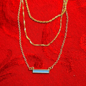 NWT Bijoux Bar Gold Tone 20 Inch Cable Multi-Strand Necklaces